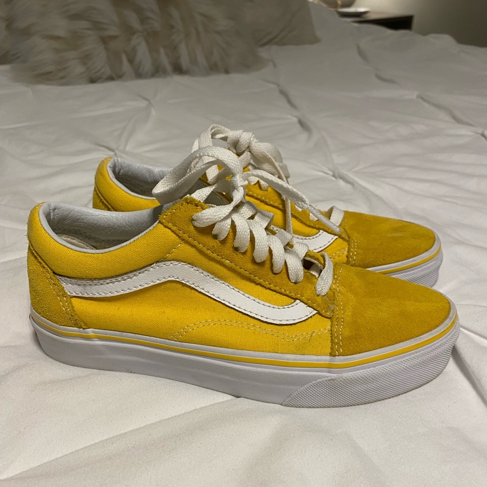 Yellow custom vans!